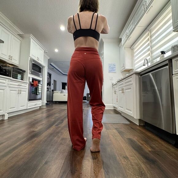 Lululemon Align High-Rise Wide-Leg Pant, Short 30”, Terra Orange, Nulu, EUC, Sz6 - Picture 3 of 8